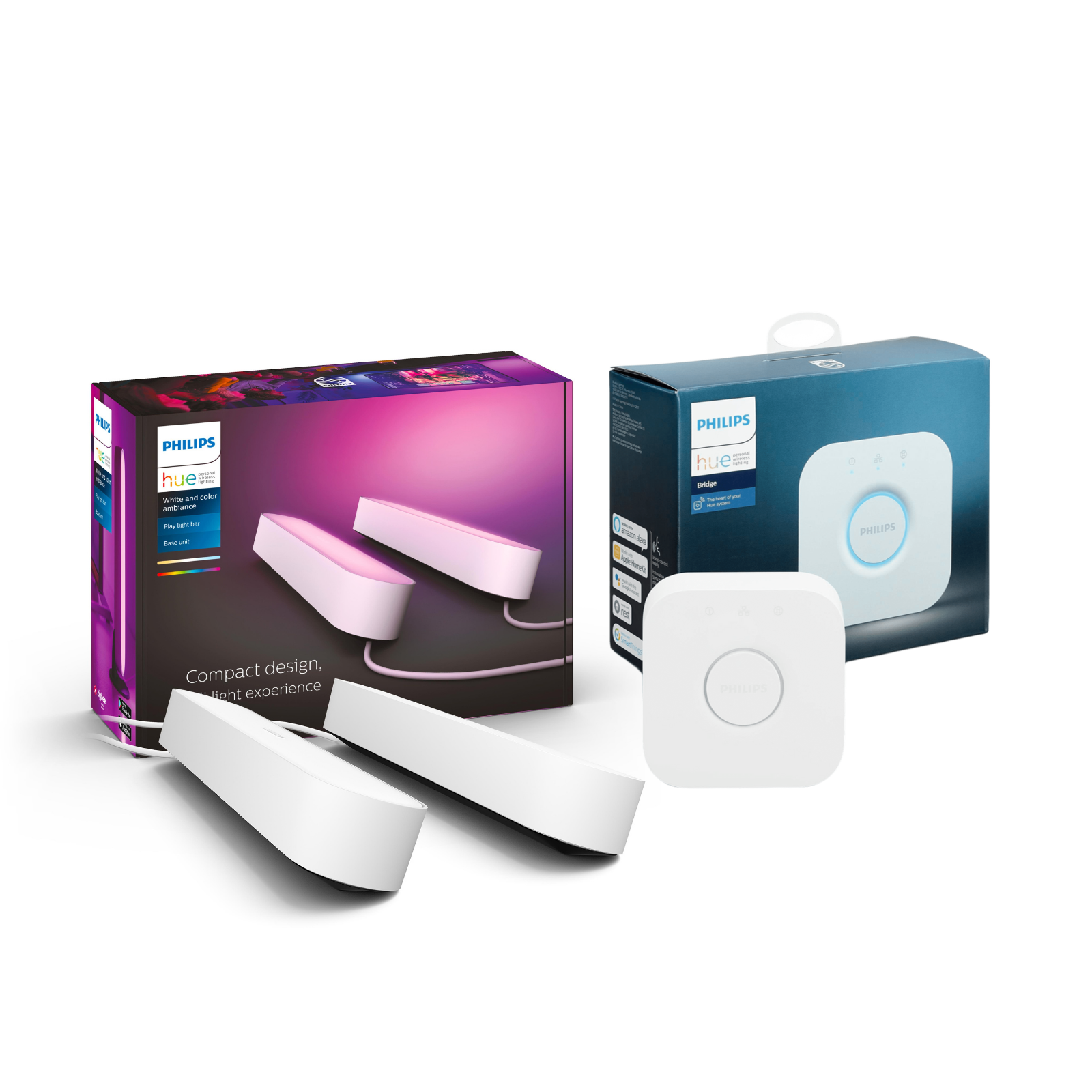 Philips Hue Beyaz ve Renkli Ambians Play Akıllı Çubuk Lamba İkili