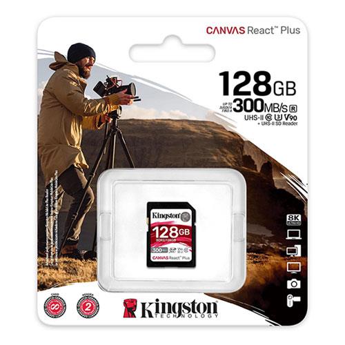 KINGSTON 128GB CnvsReact+SDXC SDR2/128GB