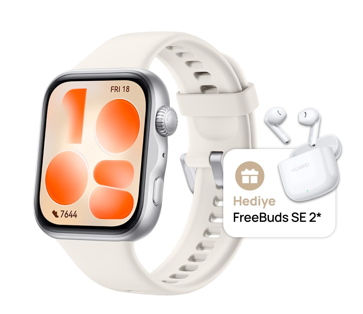 Huawei Watch Fit 5 Beyaz + Freebuds SE 2 Beyaz Kulaklık Hediyeli