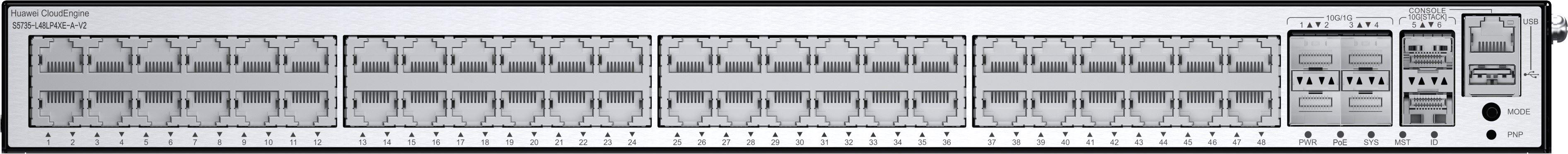 10/100/1000Base-T 48 port 4 x 10 GE SFP+ port 2 x12GE stack port switch