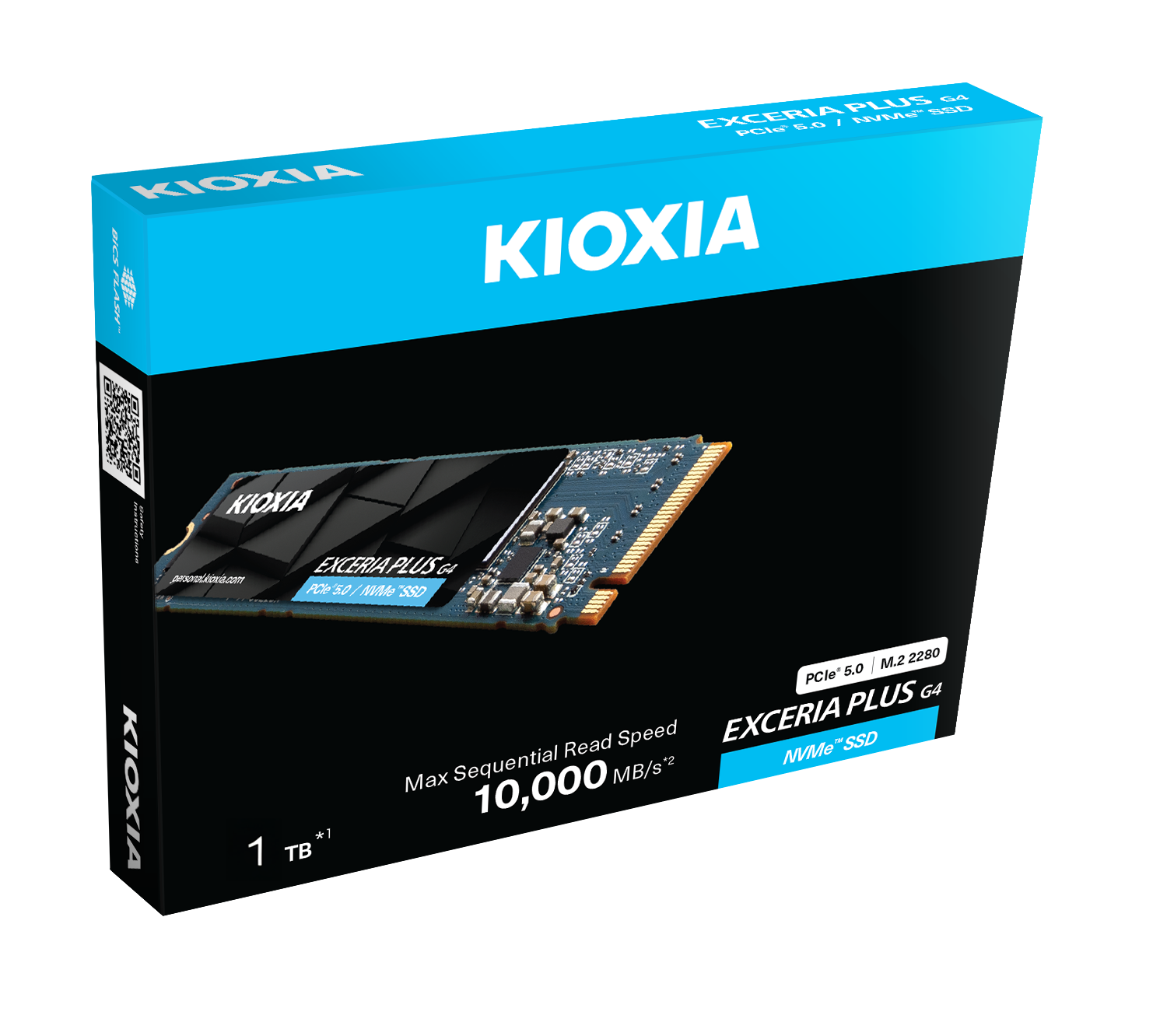 Kioxia PCIe M2 1TB Exceria Plus Gen5 SSD 10.000/7.900