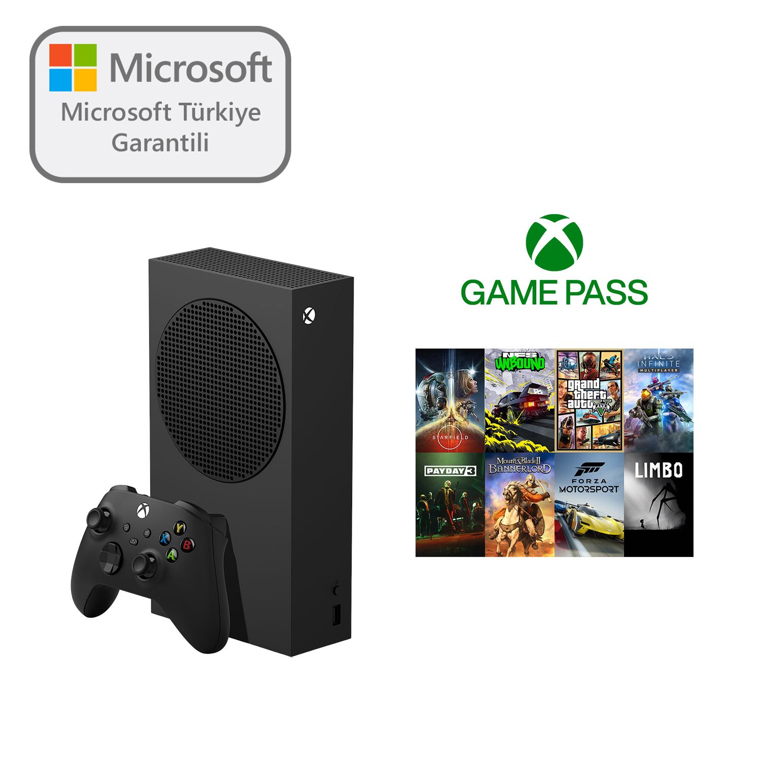 Microsoft XXU-00010 Xbox Series S 1TB SSD Oyun Konsolu Siyah 3 Ay Gamepass ( Microsoft Türkiye Garantili )