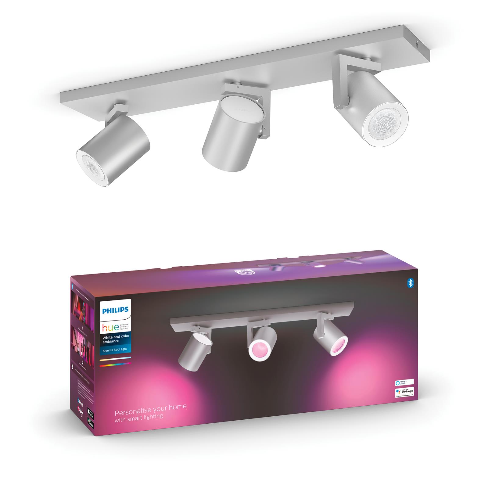Philips Hue Argenta Üçlü Spot Işığı - 915005762501