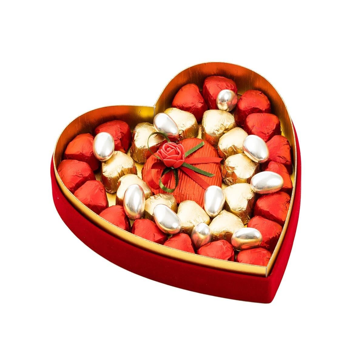 Madlen Kırmızı Mini Kalpli Hediyelik Çikolata 550g