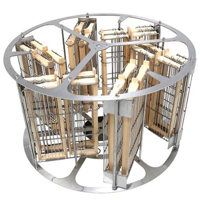 12 Çerçeveli Yatarlı Bal Süzme Makinesi Tam Otomatik Dadant Ekranlı AISI 304