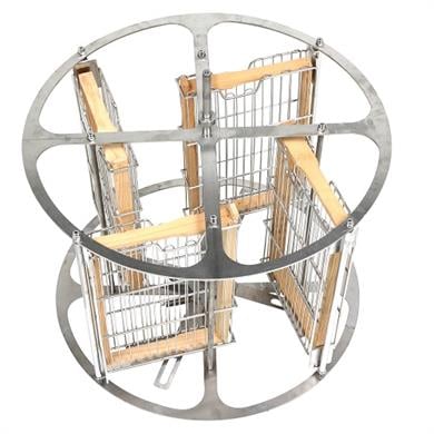 4 Çerçeveli Yatarlı Bal Süzme Makinesi Tam Otomatik Ekranlı AISI 304