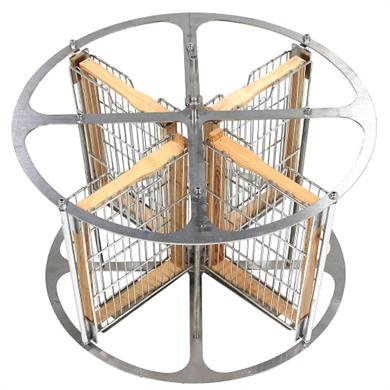 4 Çerçeveli Yatarlı Bal Süzme Makinesi Tam Otomatik Ekranlı AISI 304