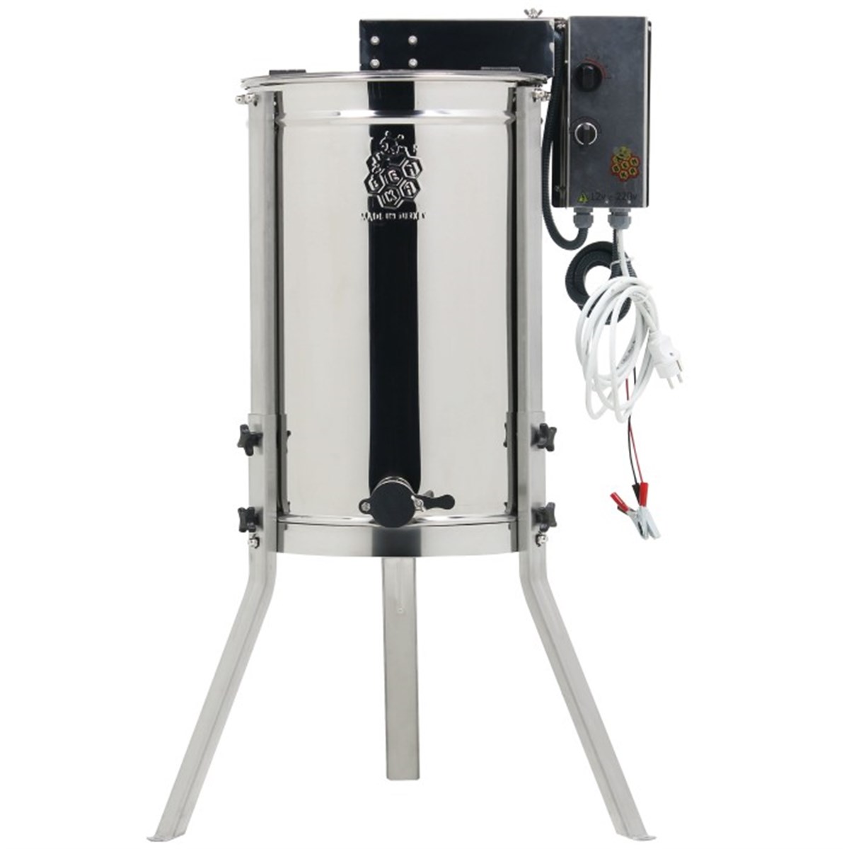 3 Çerçeveli Bal Süzme Makinesi Motorlu 12V-220V AISI 304