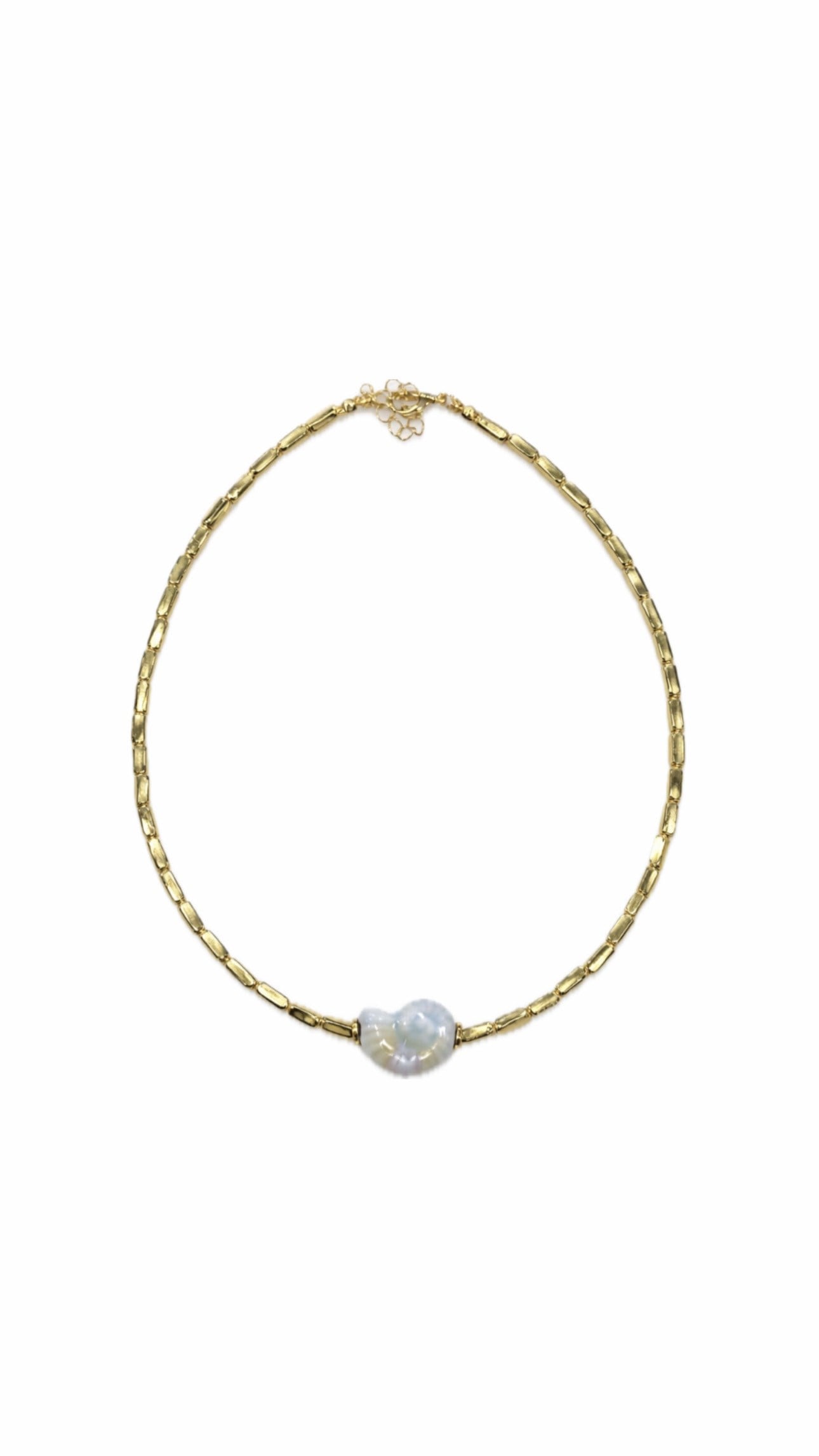 Krem deniz kabuğu kolye