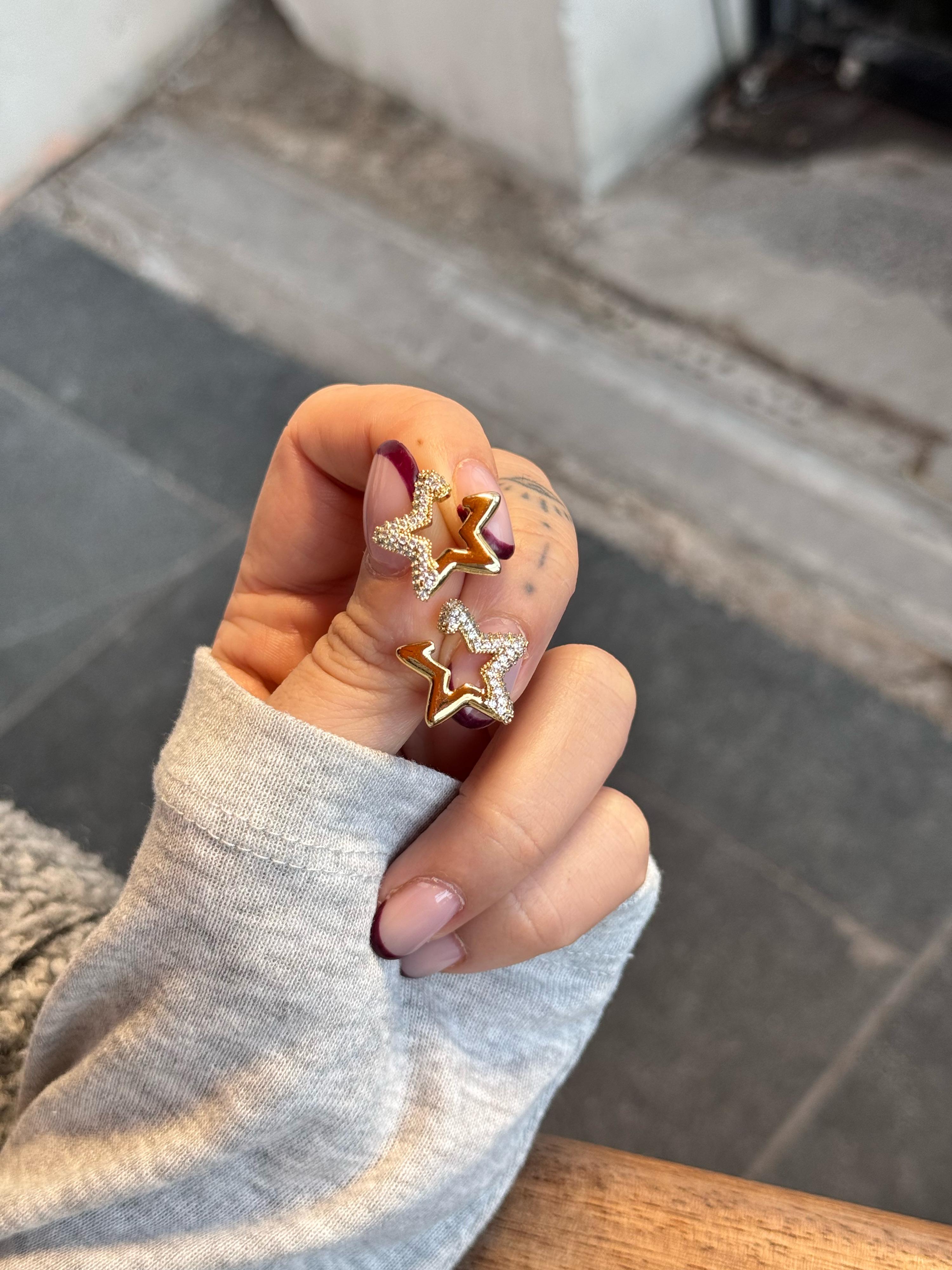 Özel Seri yıldız küpe