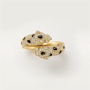 Cartier gold kaplan taşlı yüzük