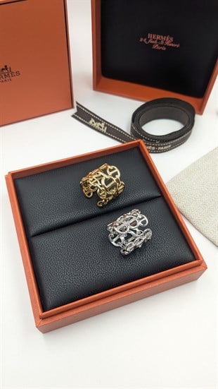 Hermes gold taşlı yüzük