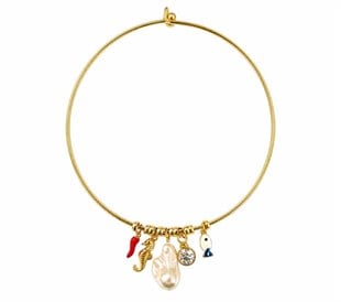 İncili charm kolye