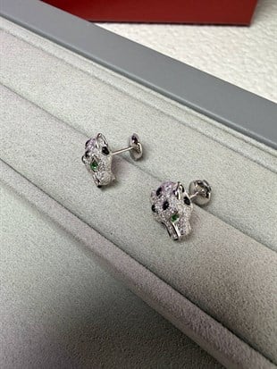 Marka cartier gümüş taşsız küpe