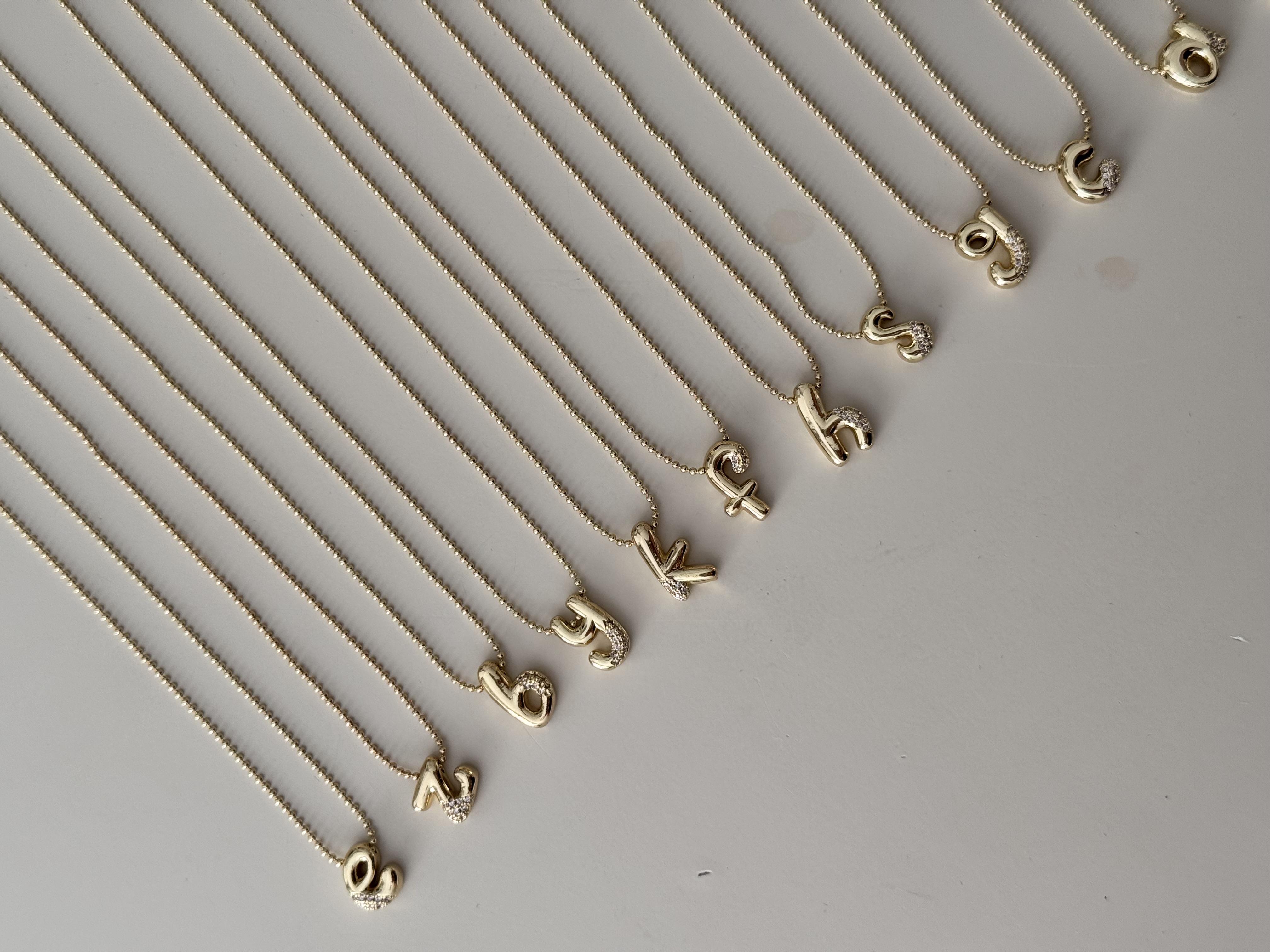 14k Çelik Küçük Harf Kolye