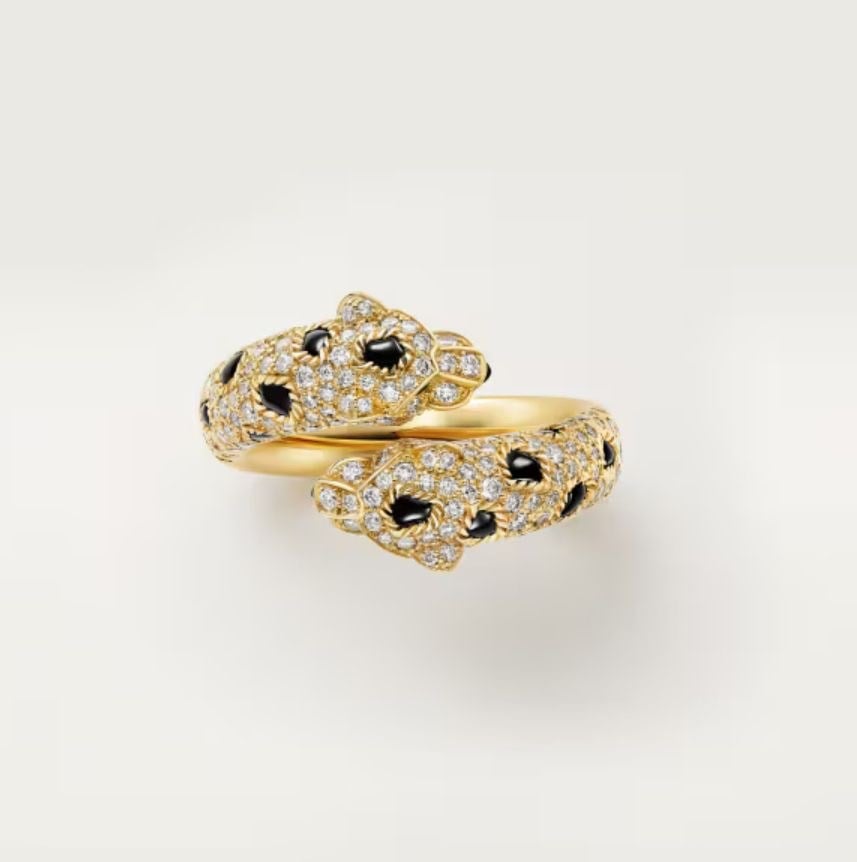 Cartier gold kaplan taşlı yüzük