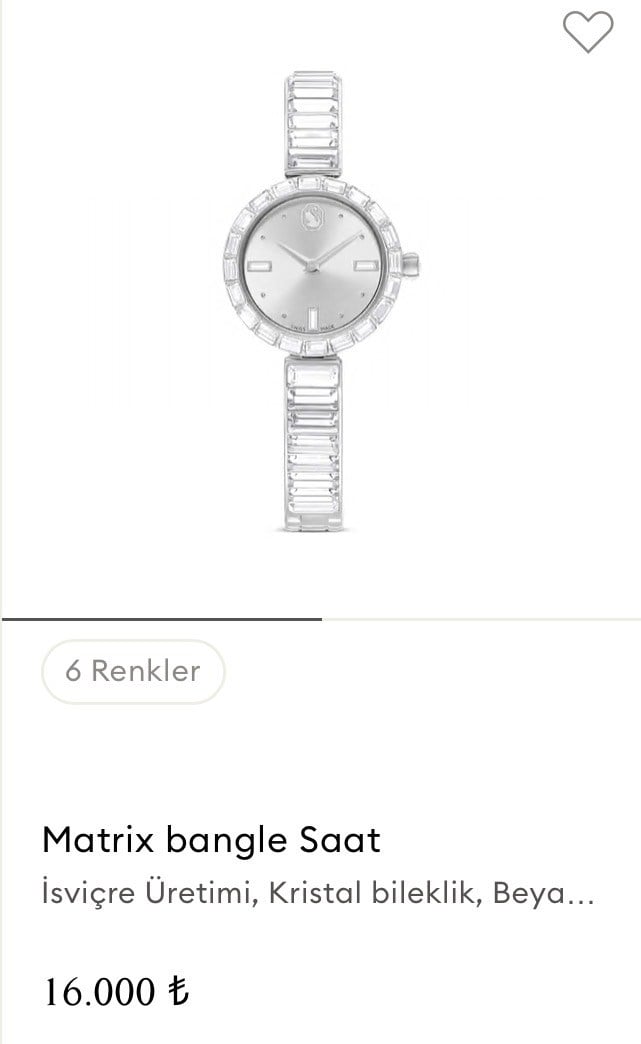 Çelik kasa Beyaz Taşlı marka saat 