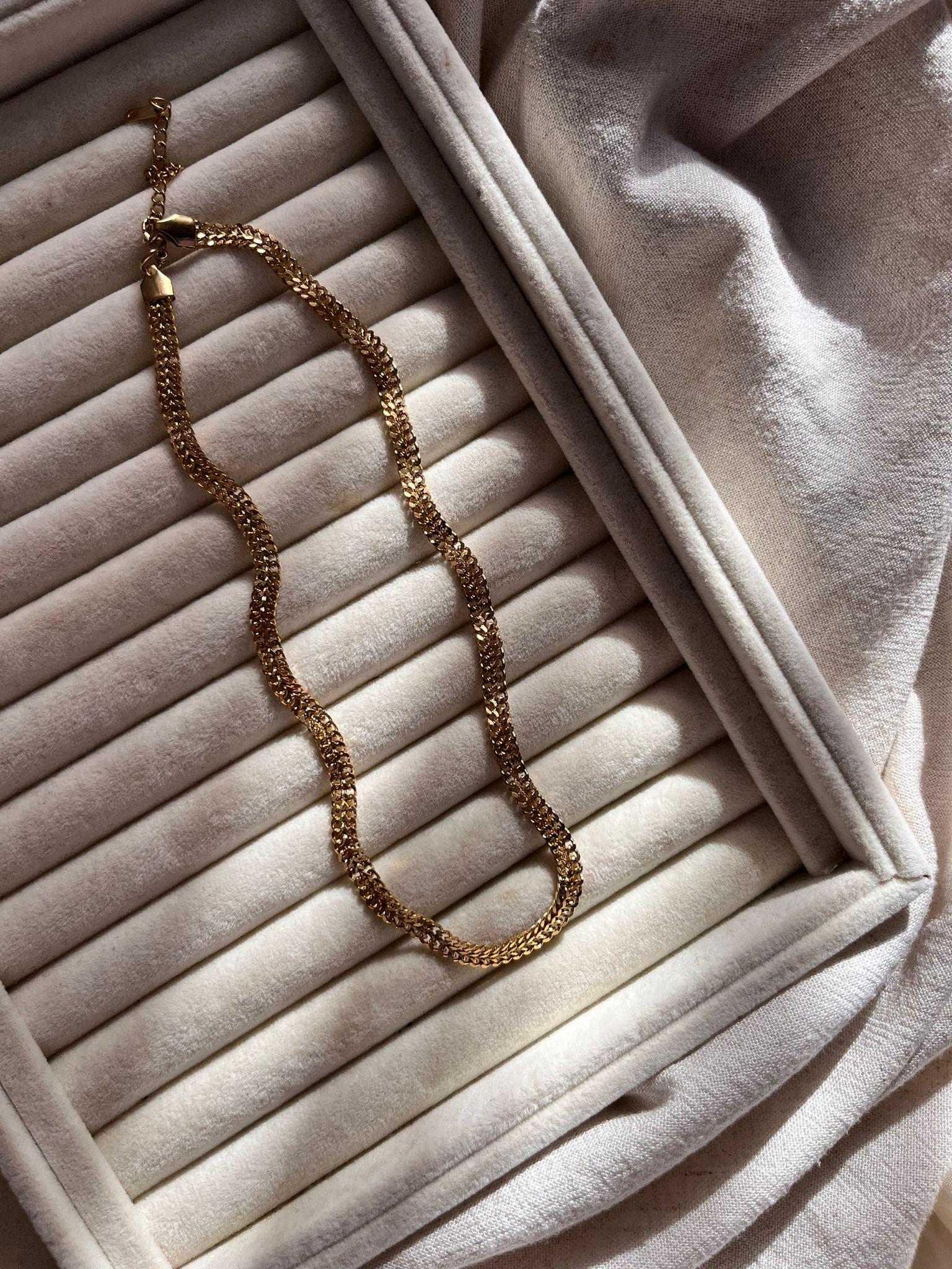 Kalın Ezme Zincir Çelik Kolye