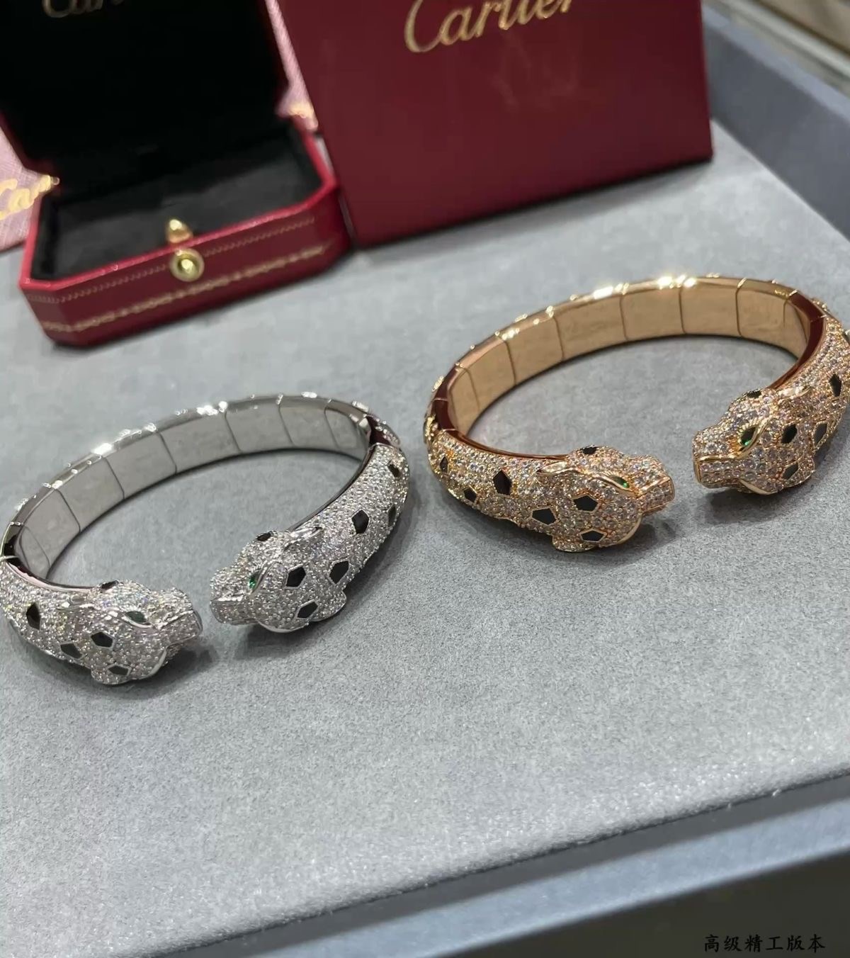 kalın full taşlı cartier gold marka kelepçe