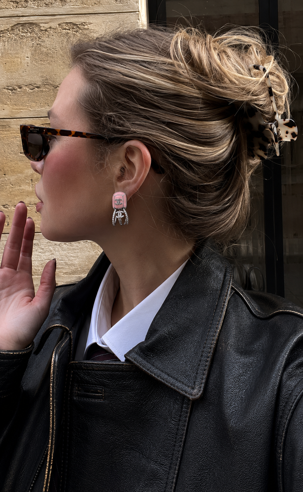 Marka gold pembe küpe