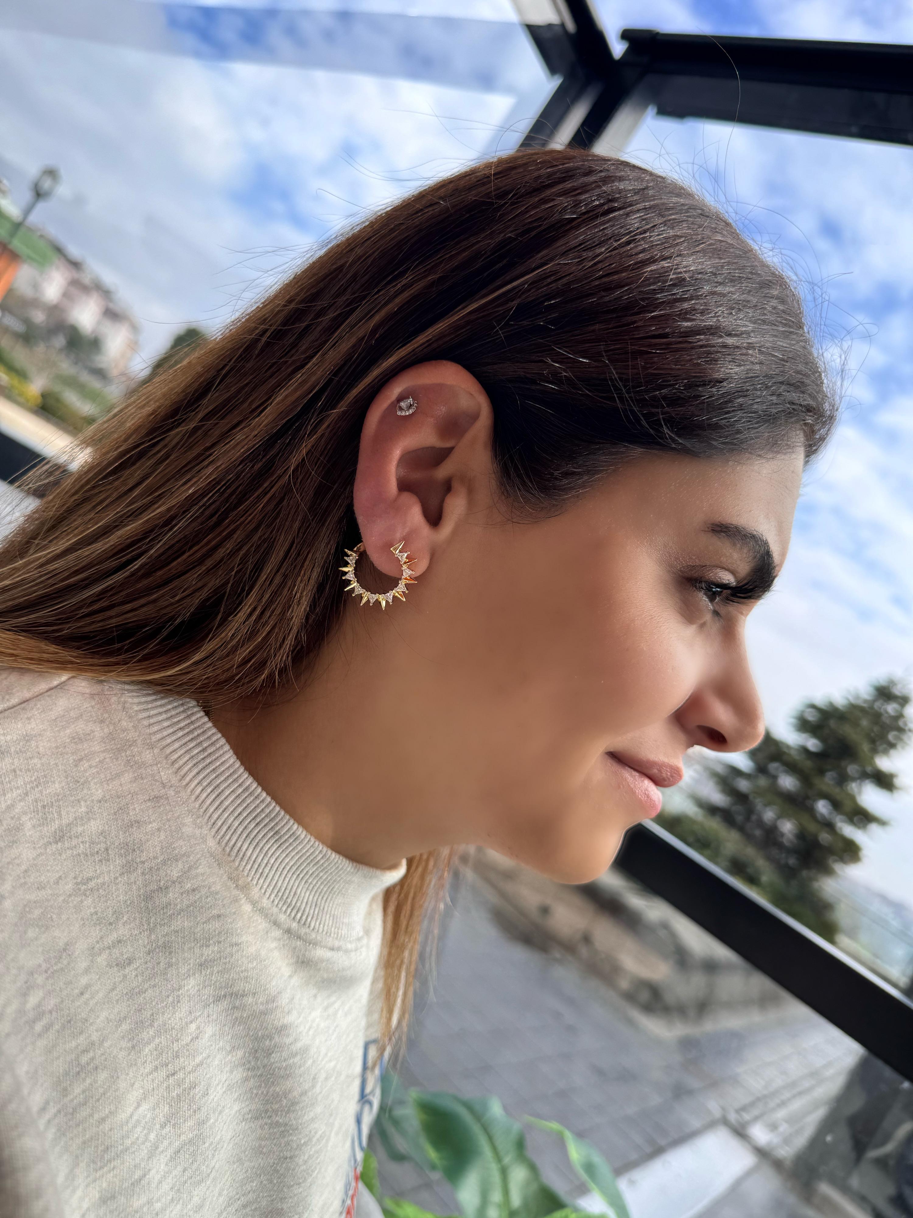 Özel Seri oval güneş küpe