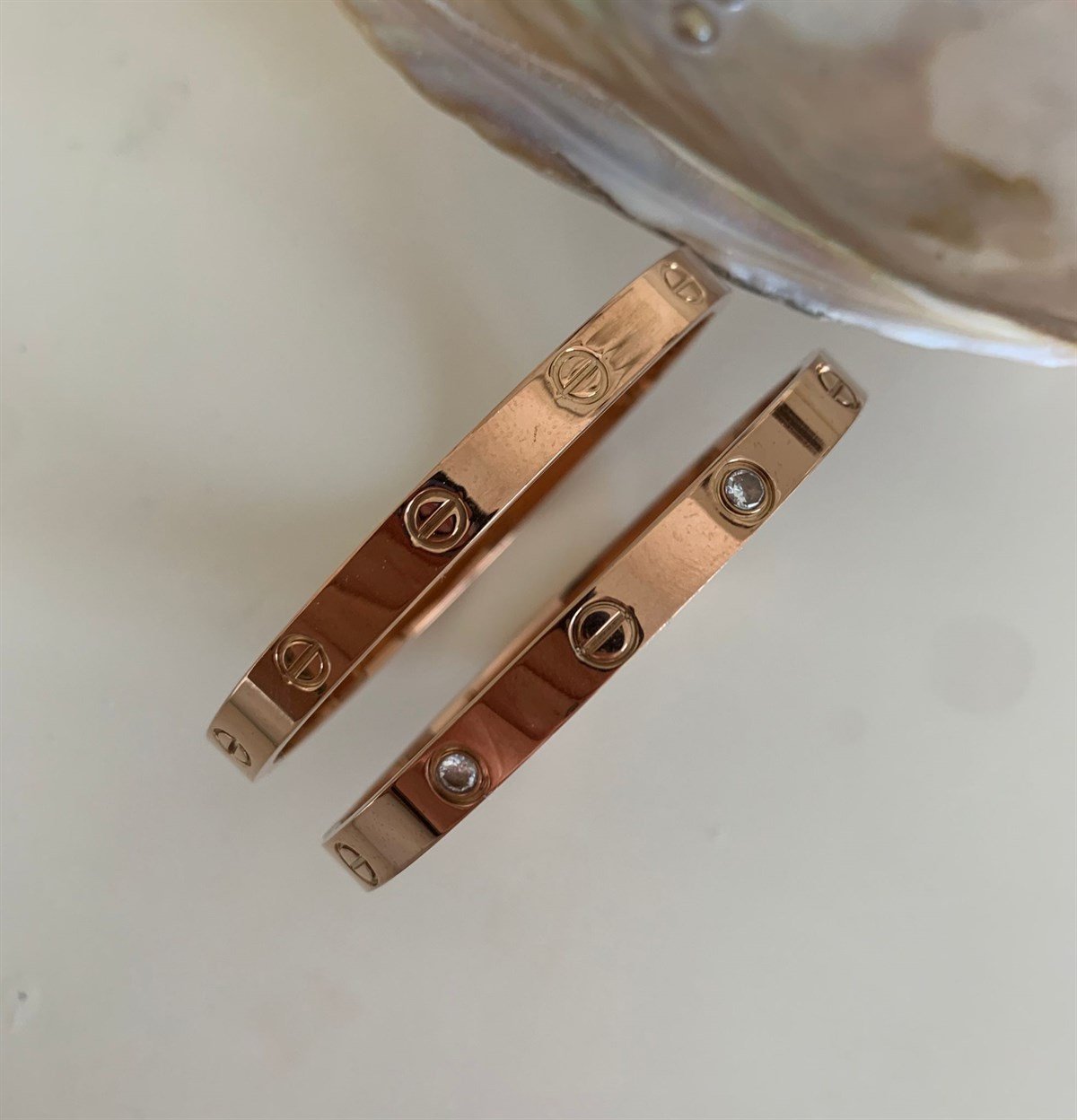 Rose Kalın Taşlı Marka Çelik Bileklik