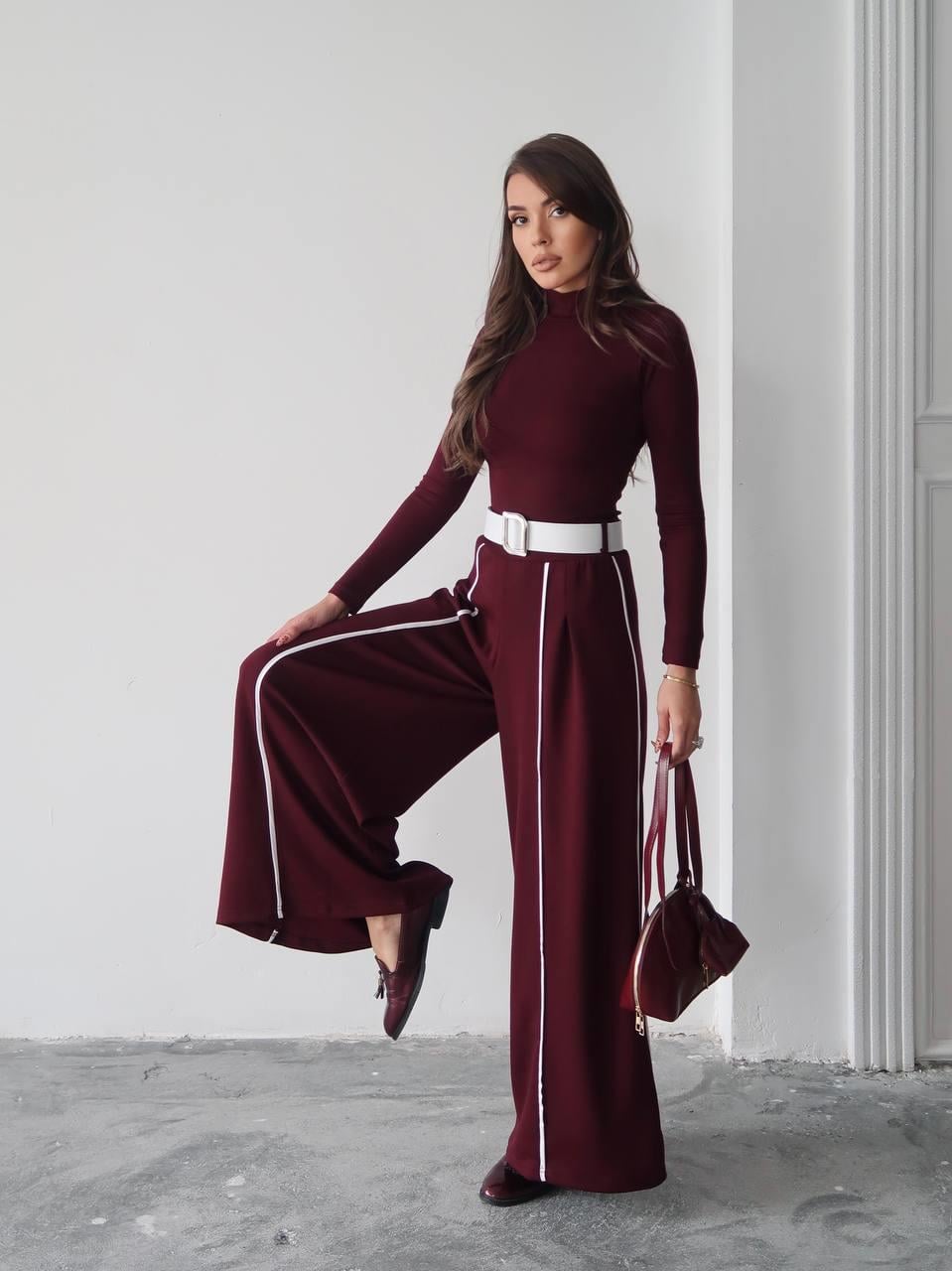 Kemerli Sweatshirt Pantolon Takım