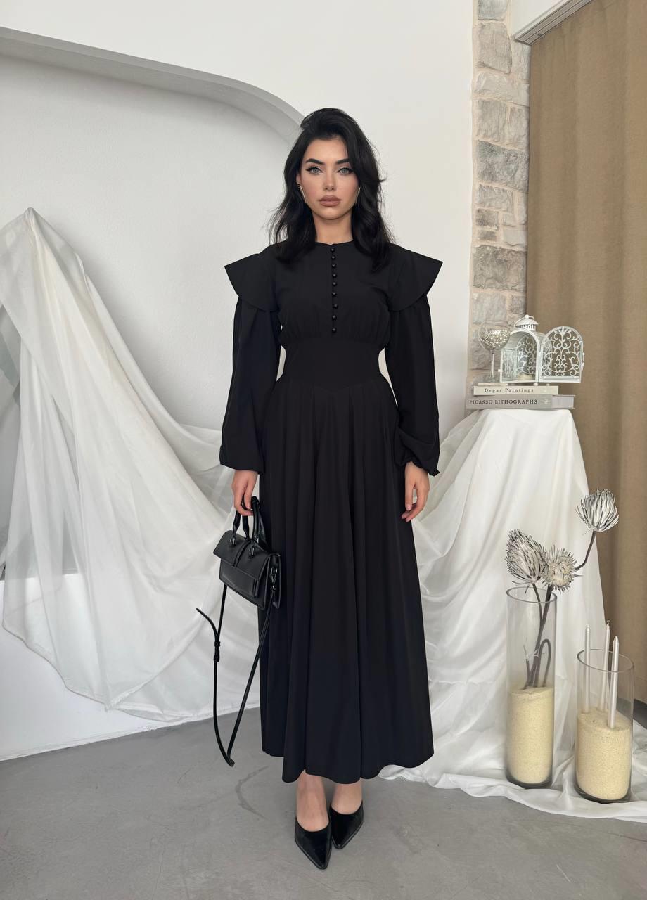 Seren Poplin Uzun Elbise