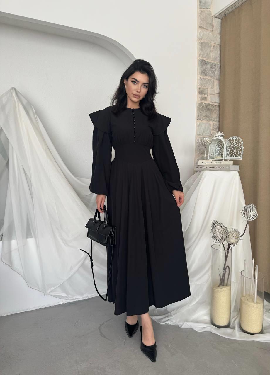 Seren Poplin Uzun Elbise