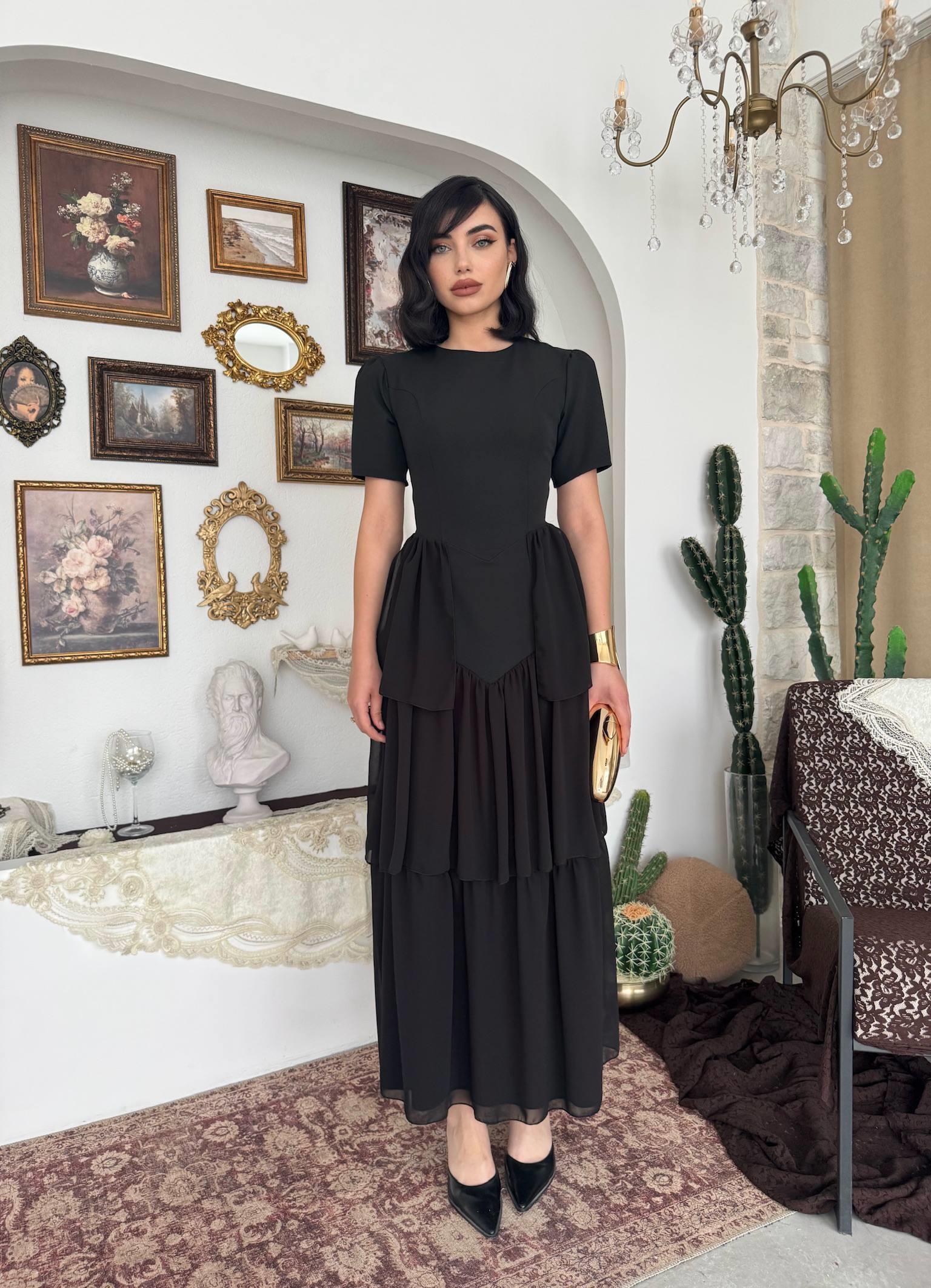 Pola Sırt Korsaj Detaylı Elbise