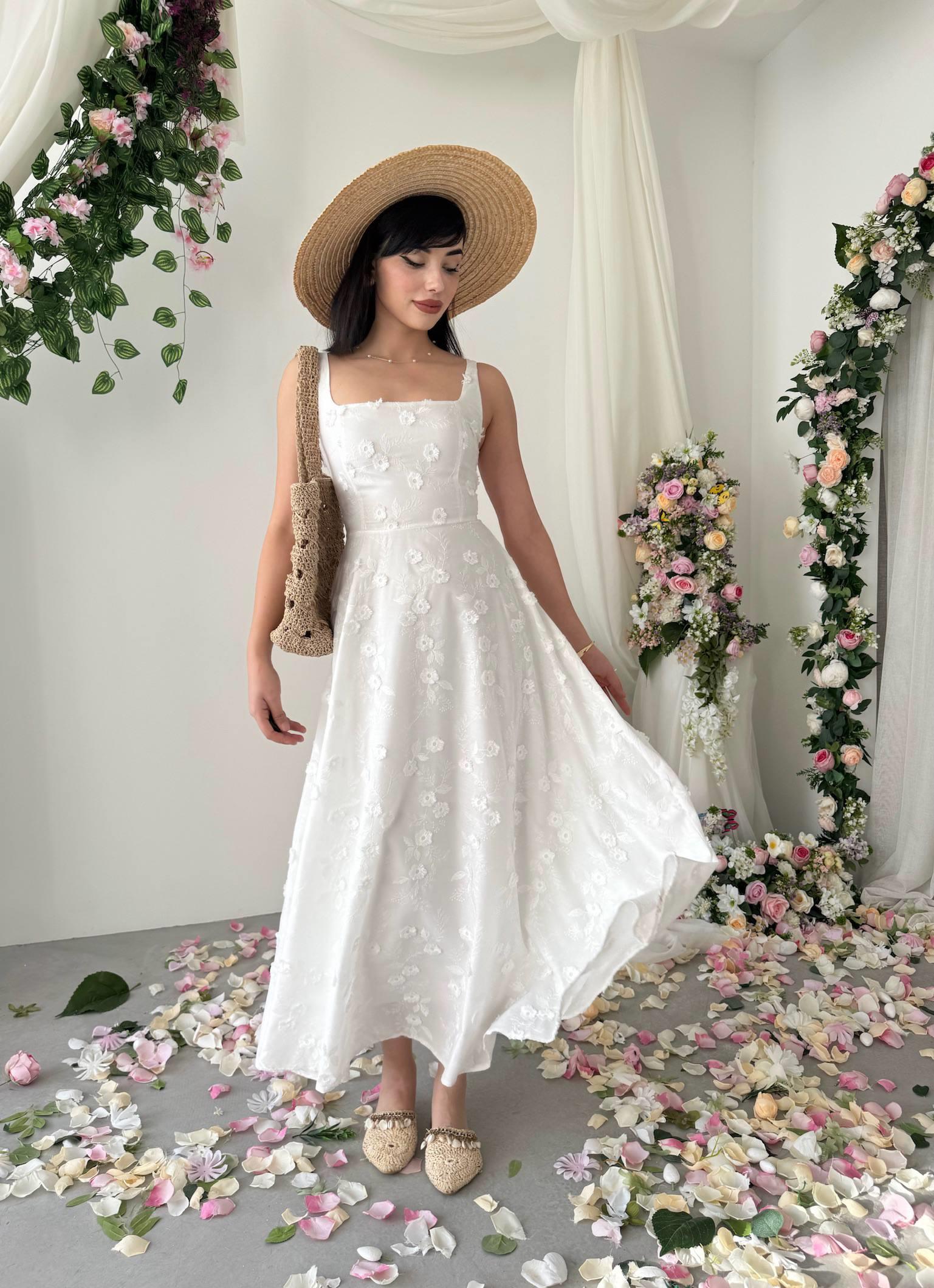 Myra Çiçek Detaylı Elbise