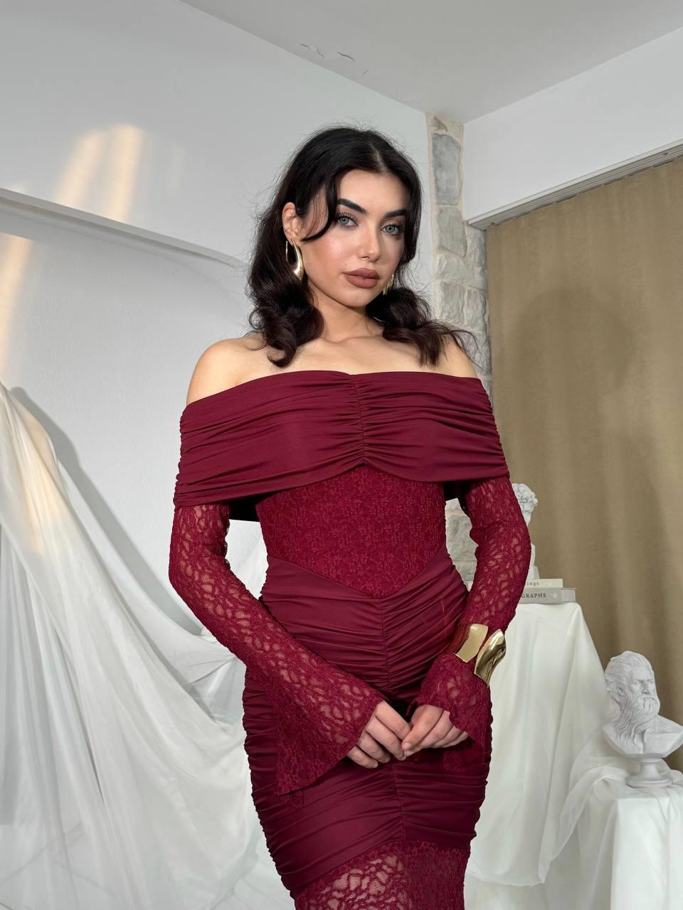 Aylen Dantel Tasarım Straplez Elbise