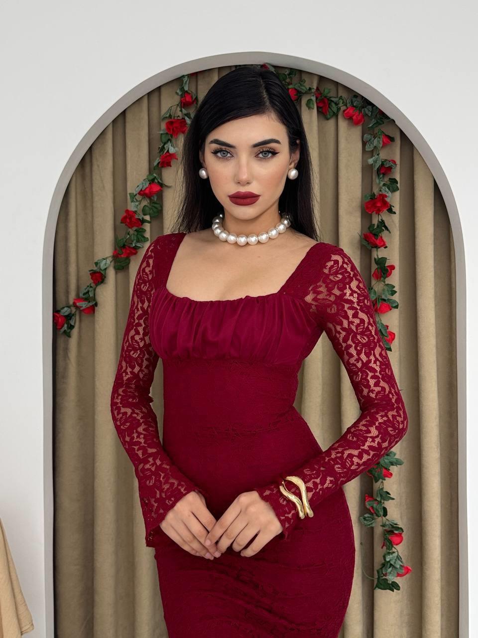 Matilda Dantel Uzun  Elbise