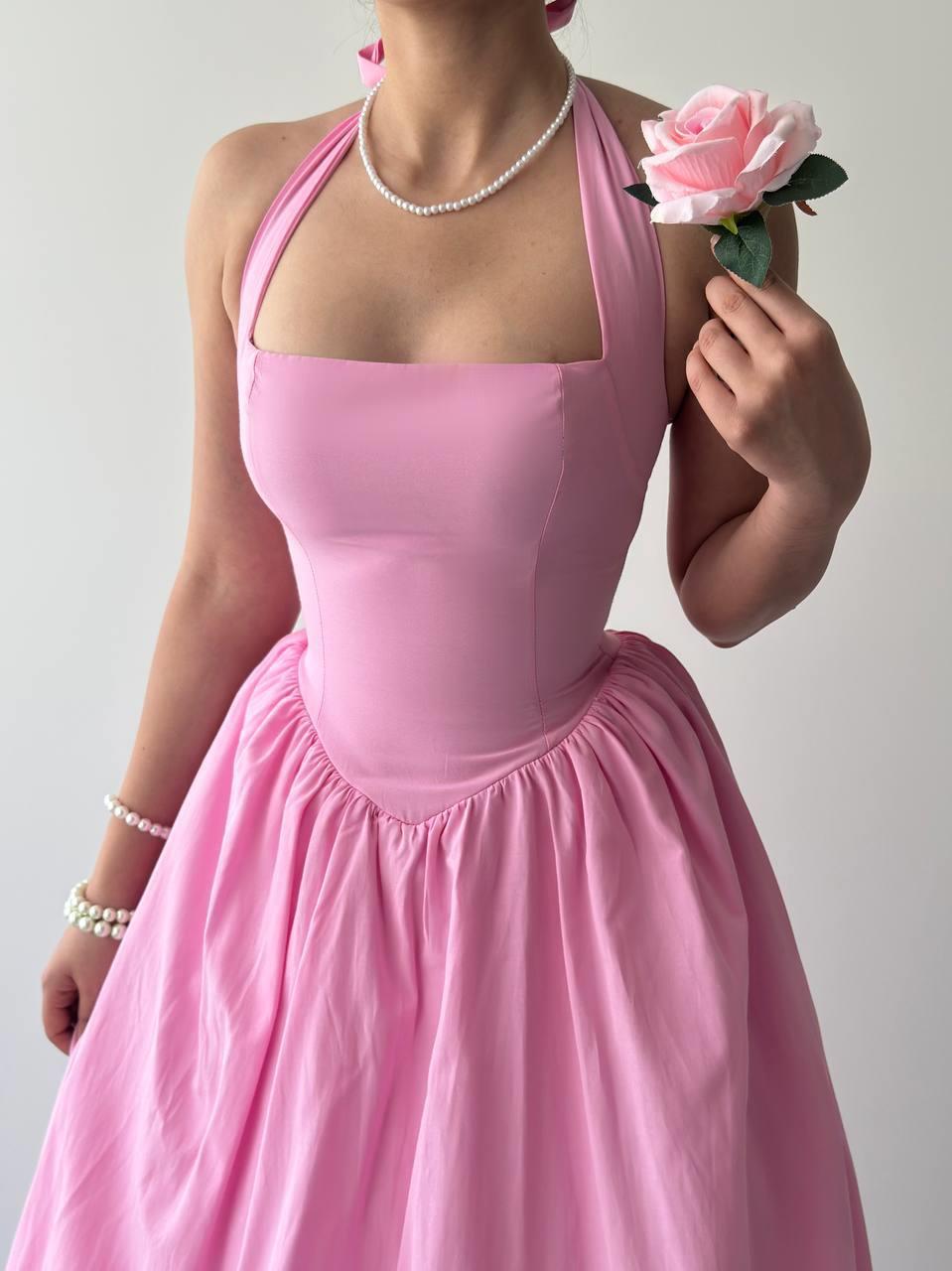Fedro Poplin Midi Elbise