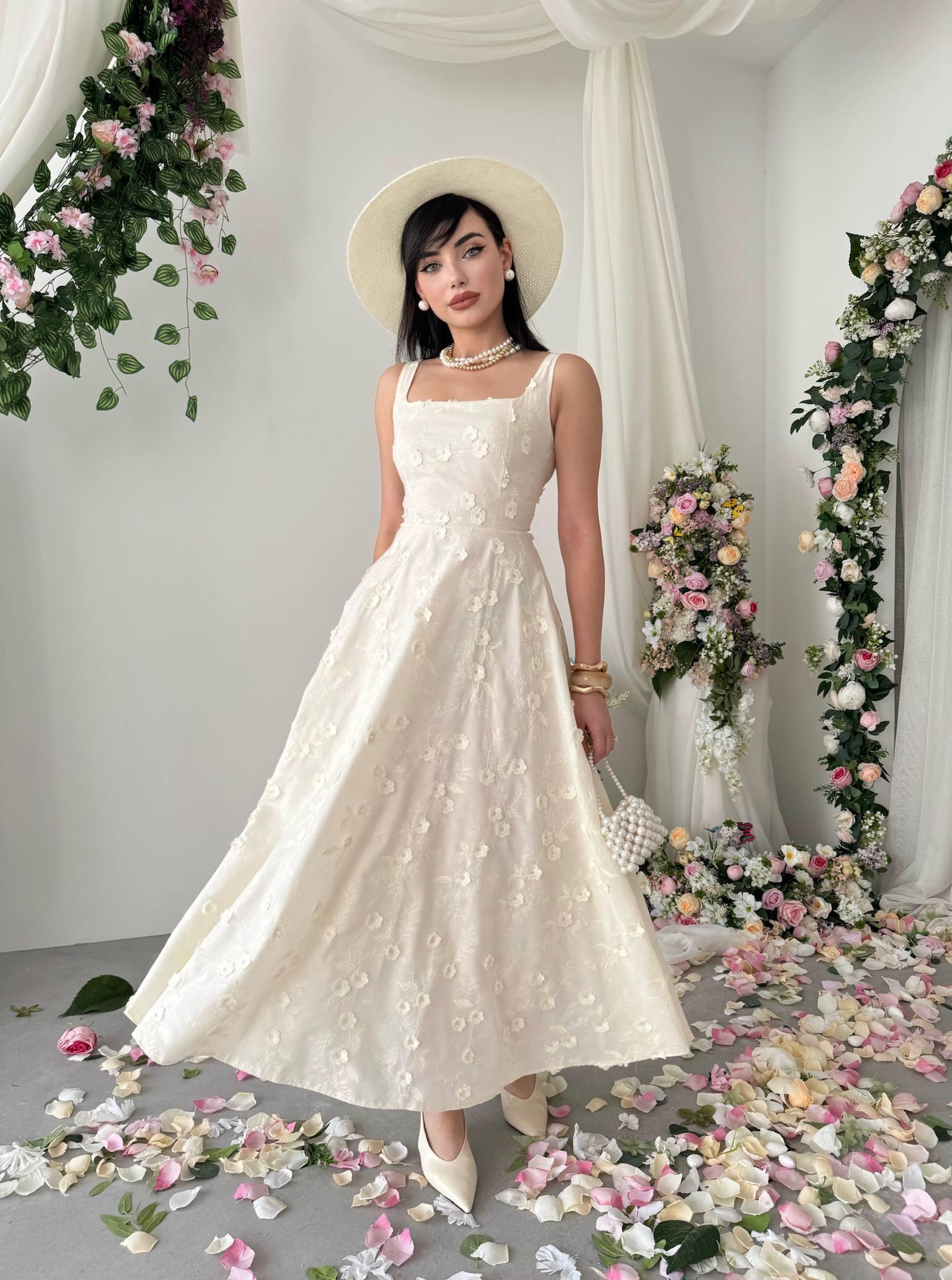 Myra Çiçek Detaylı Elbise