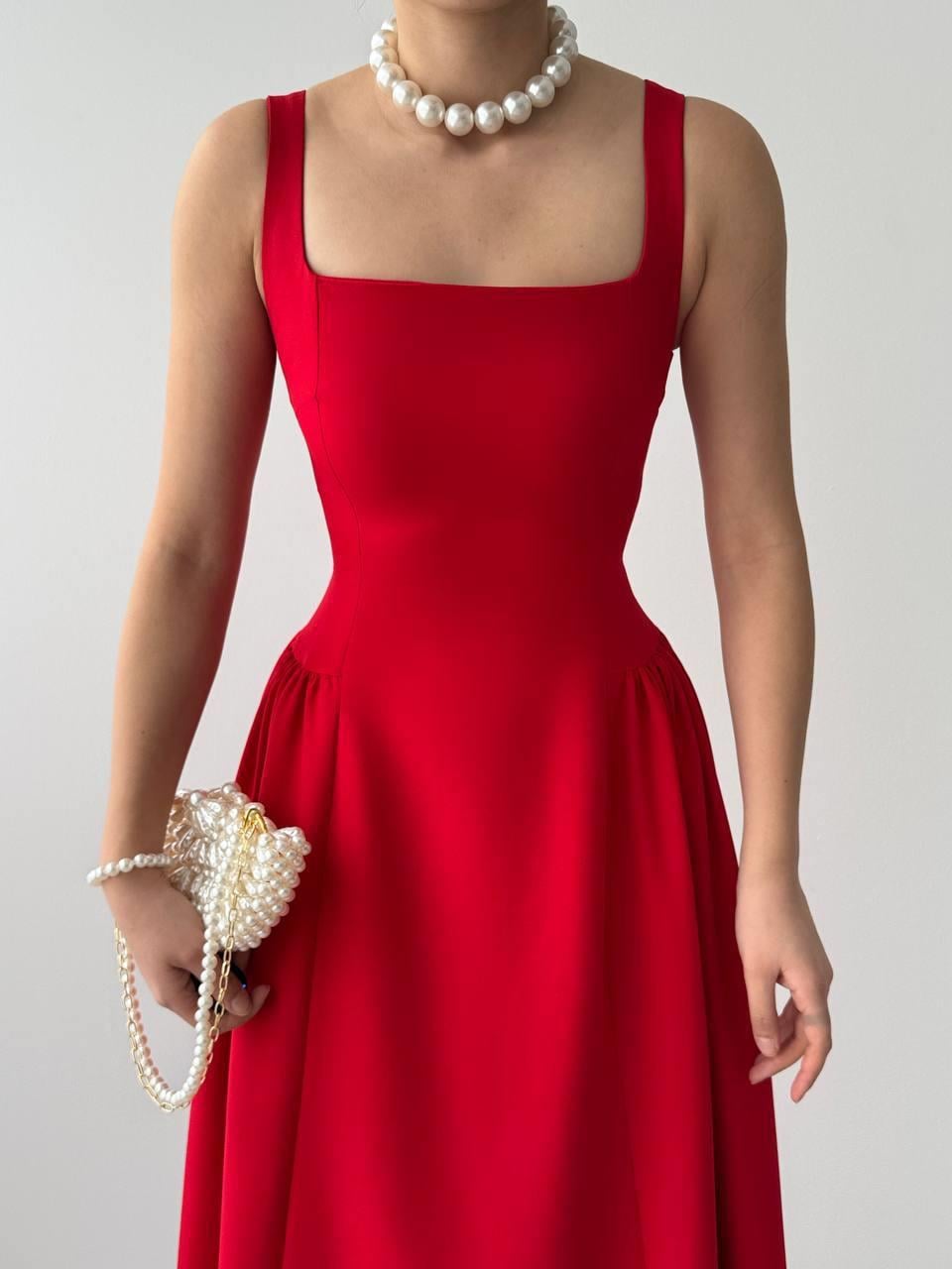 Kalın Askılı Hera Uzun Atlas Elbise