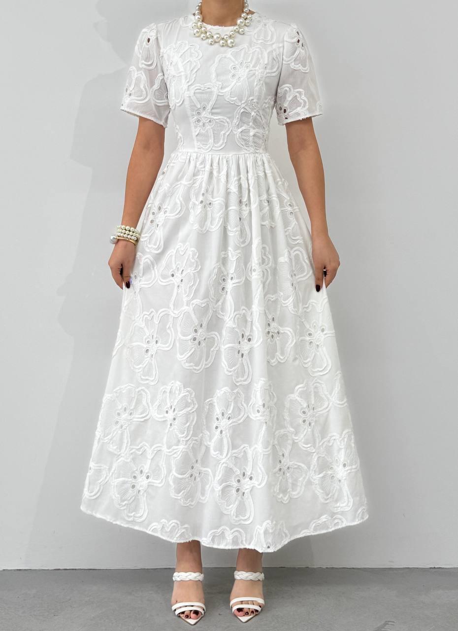 Banne Midi Elbise Dantel Detay