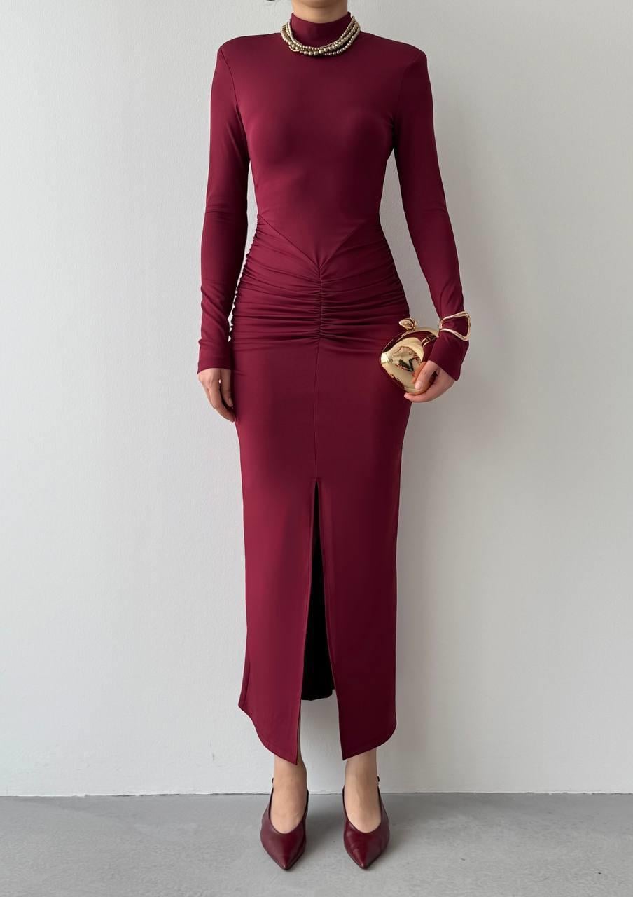 Ferya Büzgülü Detay Elbise