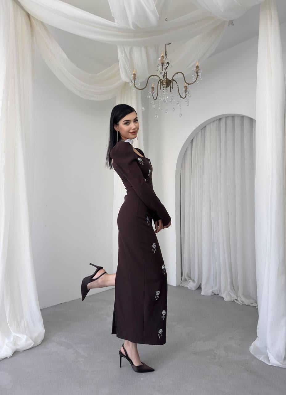 Pera Taş Detaylı Elbise