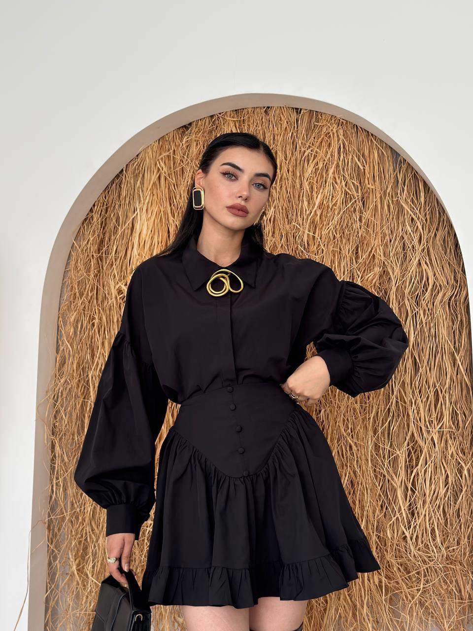 Baxte Düğme Detaylı İkili Takım