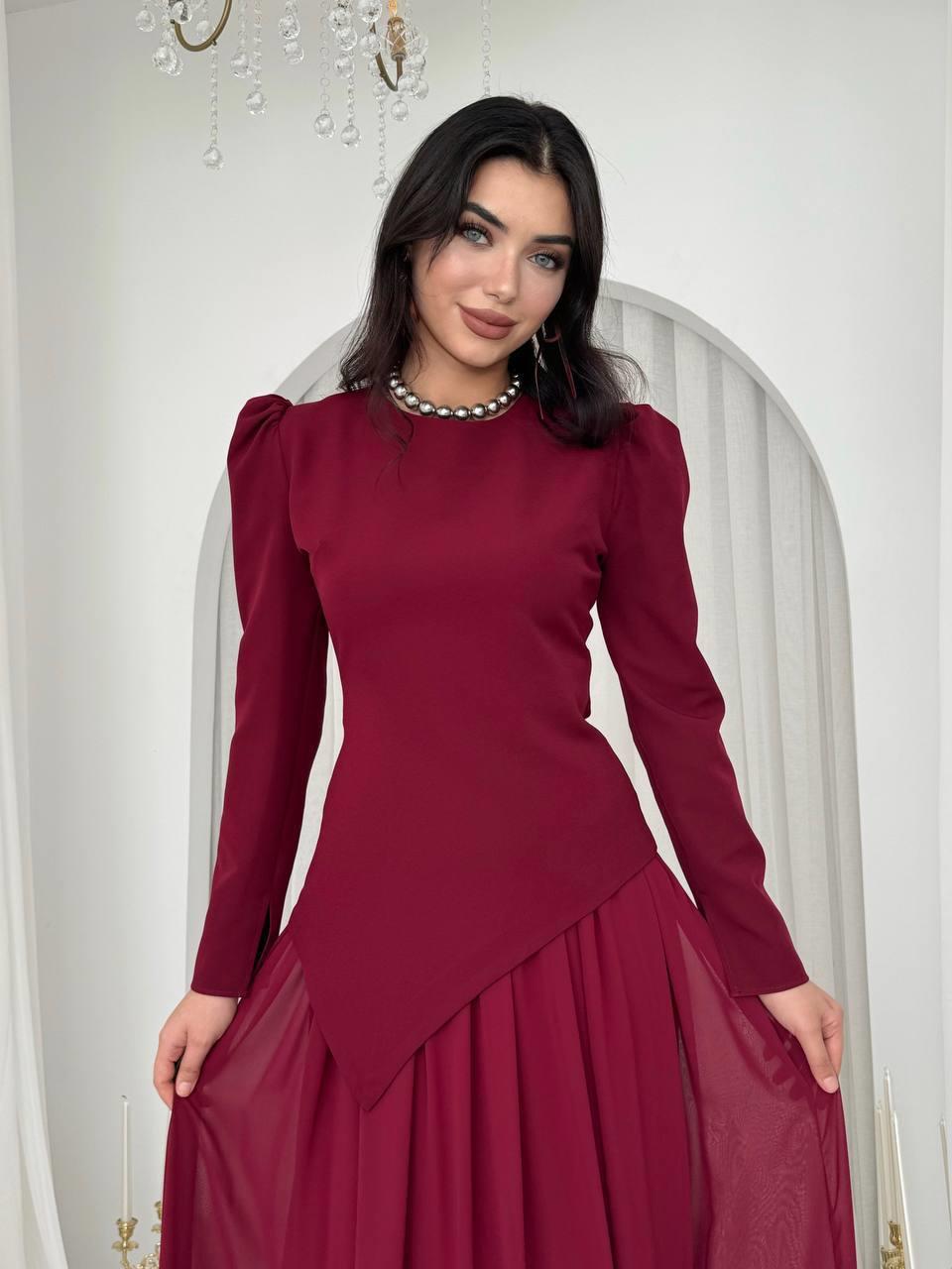 Elor Asimetrik Drapeli Elbise