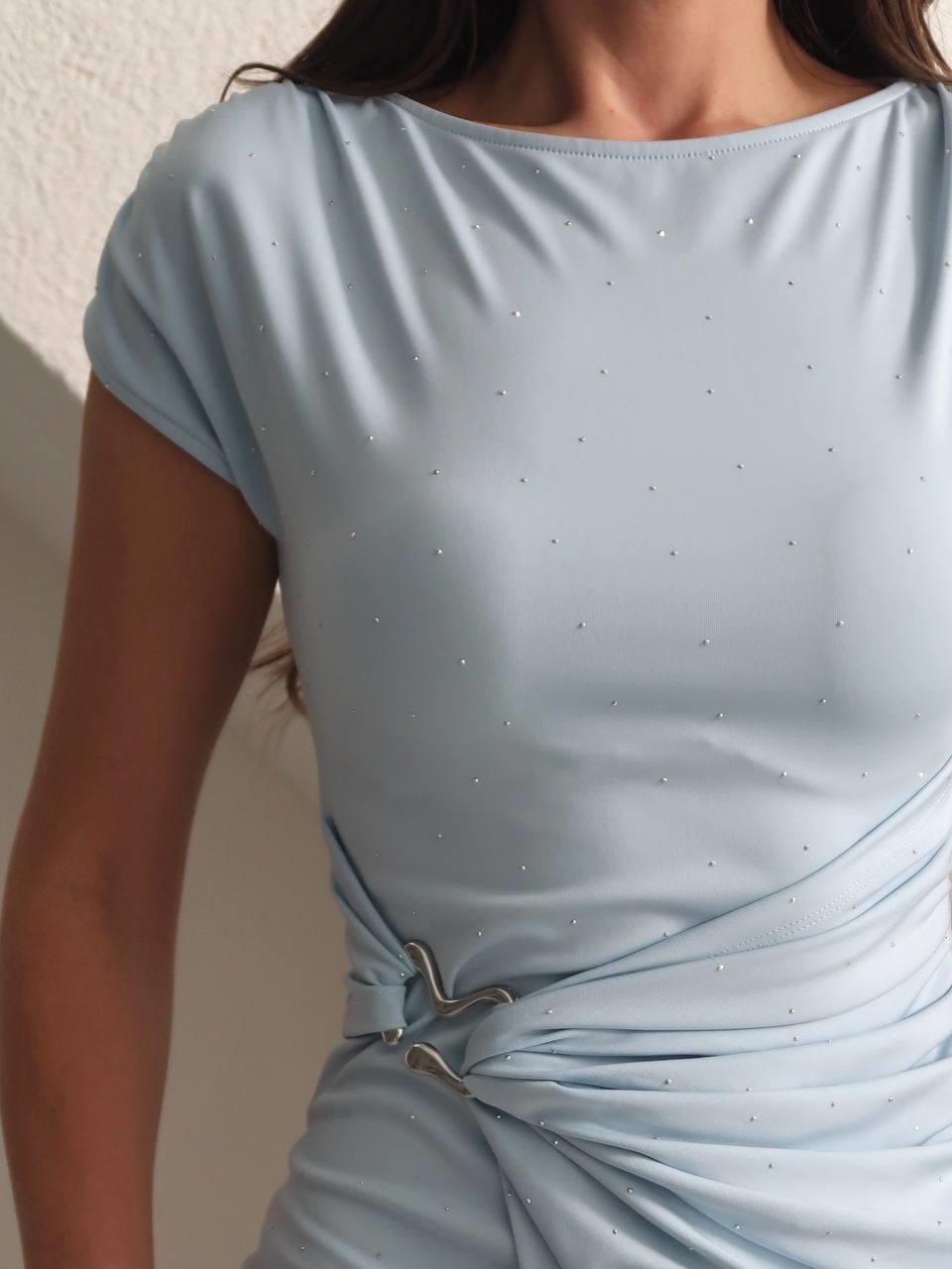 Sandy Tasarım Toka Detay Glow Elbise