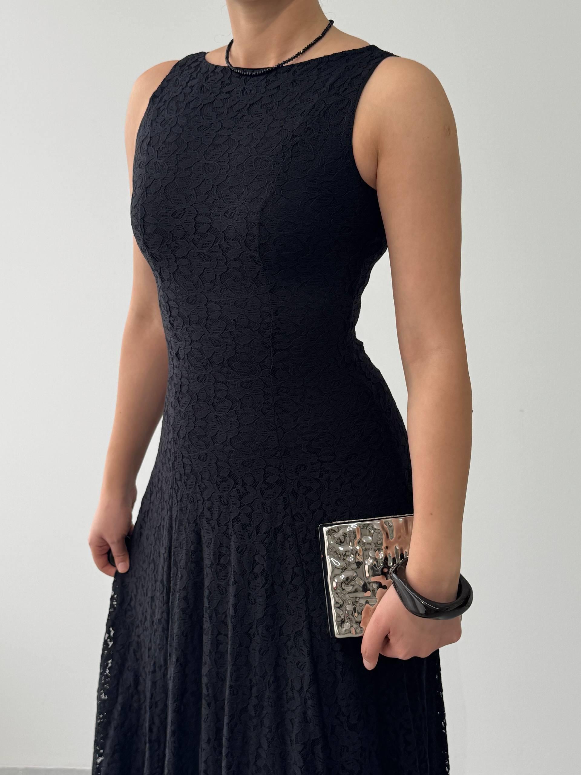 Swer Uzun Dantel Elbise