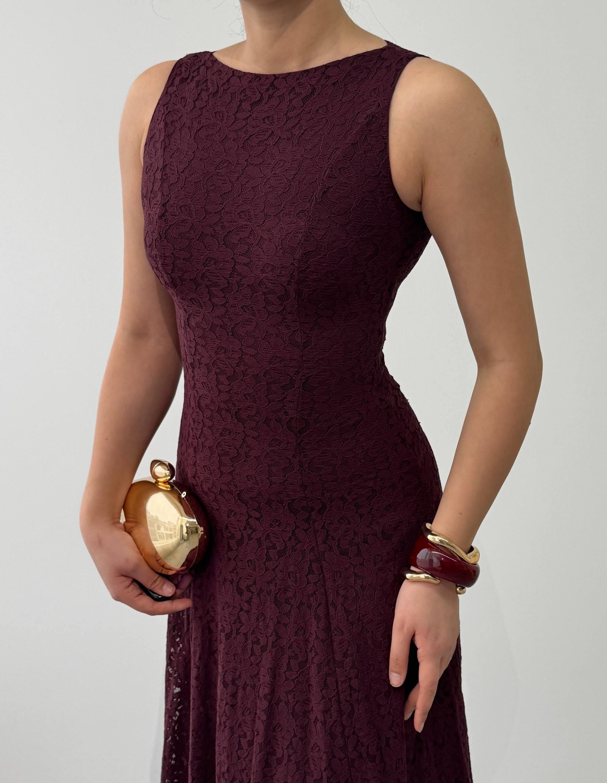 Swer Uzun Dantel Elbise