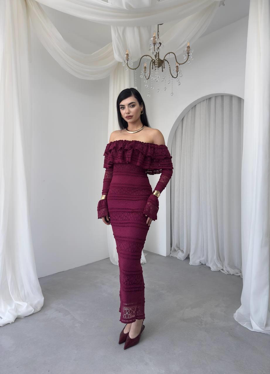 Straplez Madonna Yaka Tasarım Elbise