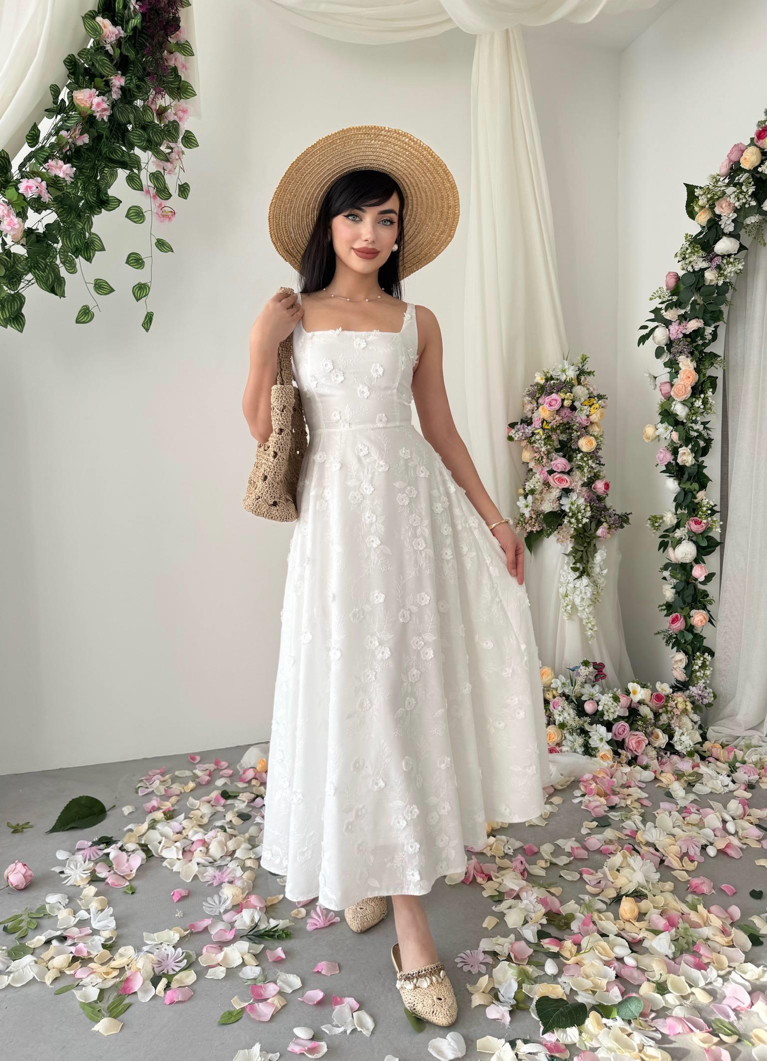 Myra Çiçek Detaylı Elbise