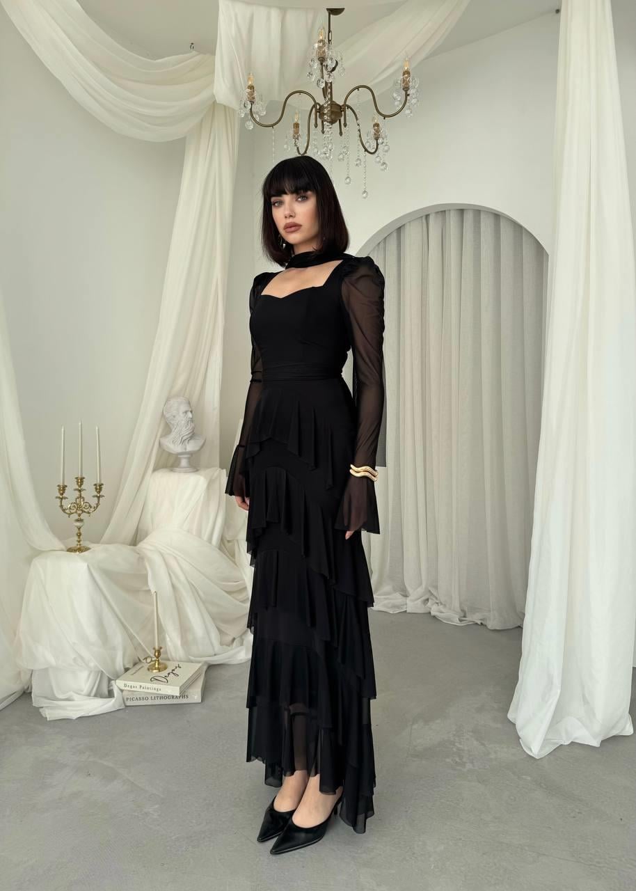 Juvy Şal Detaylı Elbise