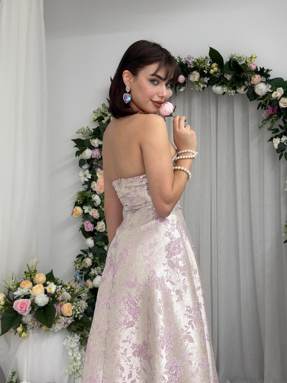 hase straplez elbise