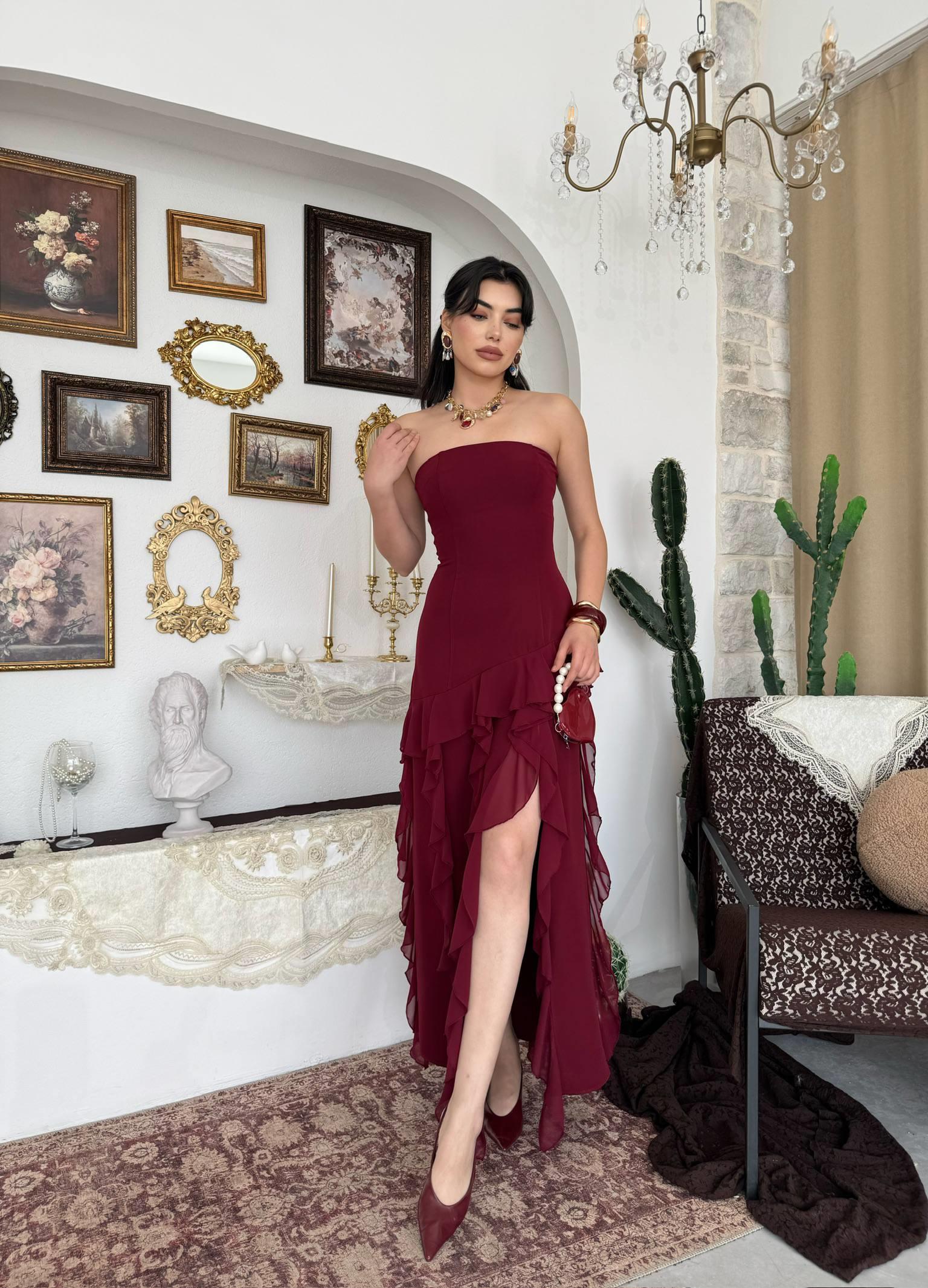 Madel Straplez Elbise