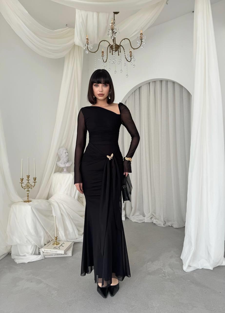 Vesso Broş Detaylı Elbise